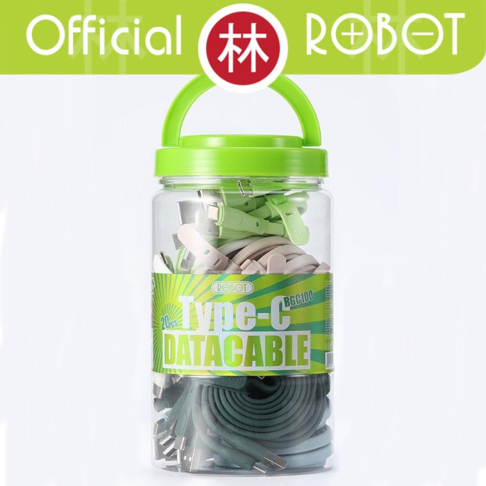 Toples Kaleng Kosong Bekas Kabel / Charger / Earphone - Vivan Robot