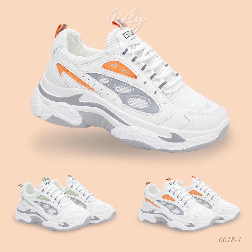 [Gifly] Rose Sepatu Sneakers Wanita Korea 6618-1