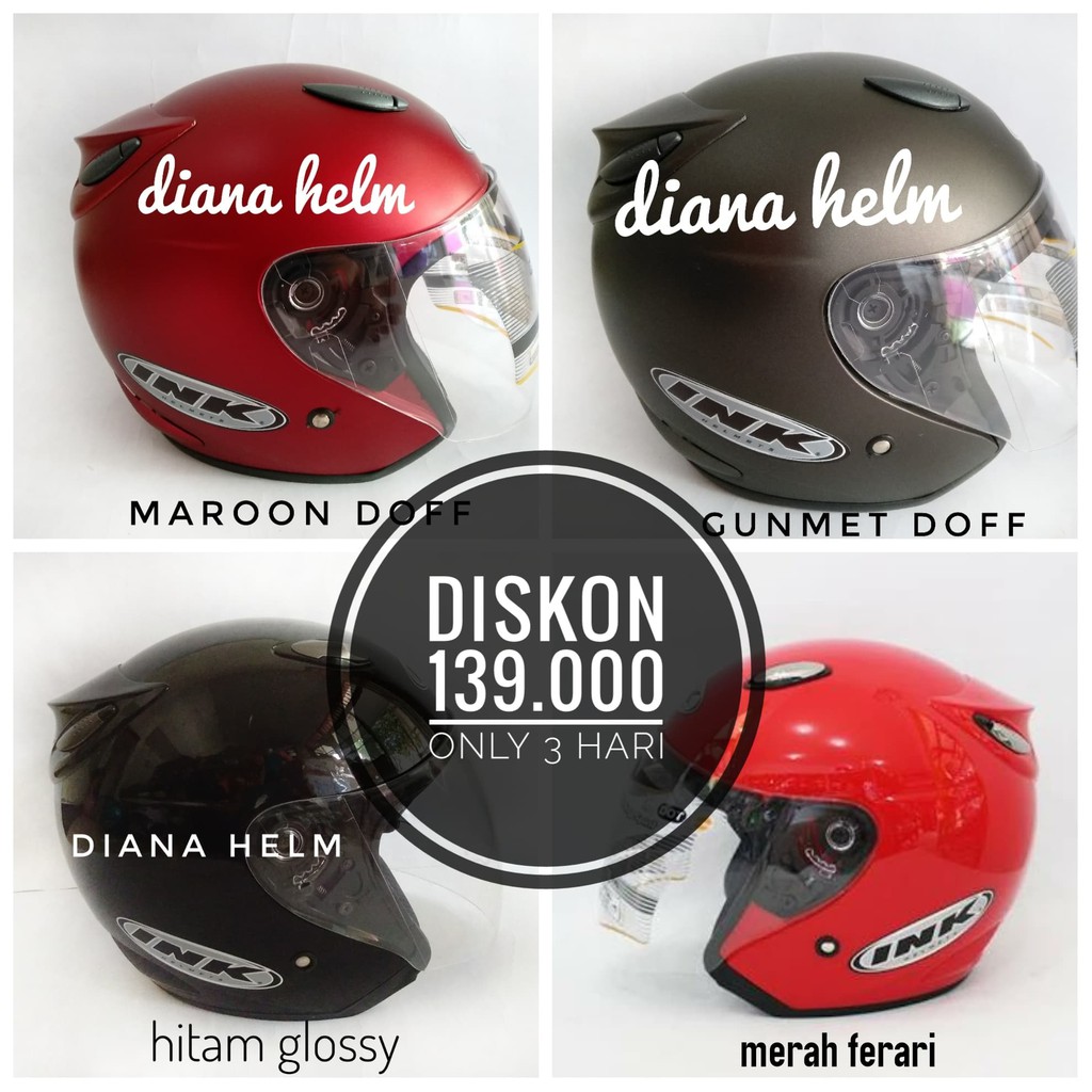 Helm Terbaru CENTRO hitam merah gunmet abu-abu [PACKING KARDUS]