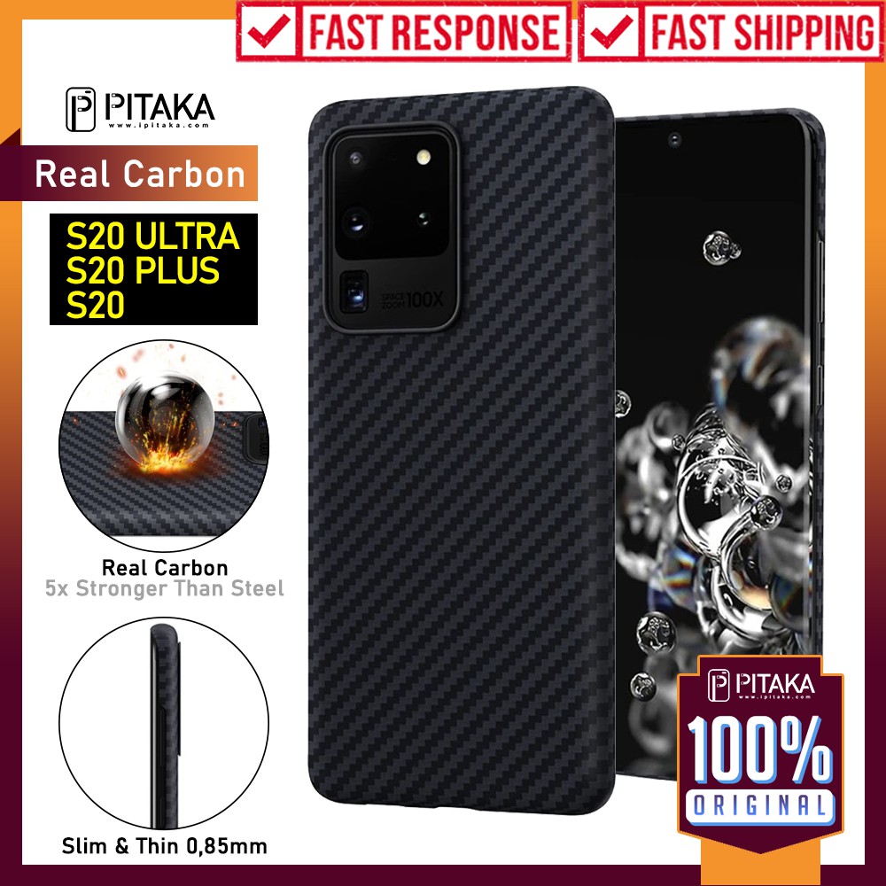 

Case Samsung Galaxy S20 Ultra / Plus / S20 Pitaka MagEz Exclusive Real Carbon Slim Premium Casing