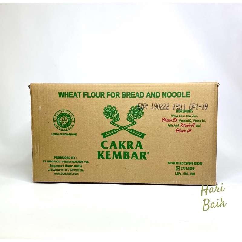 

Terigu Cakra Kembar Premium 1kg (grab/gosend only)