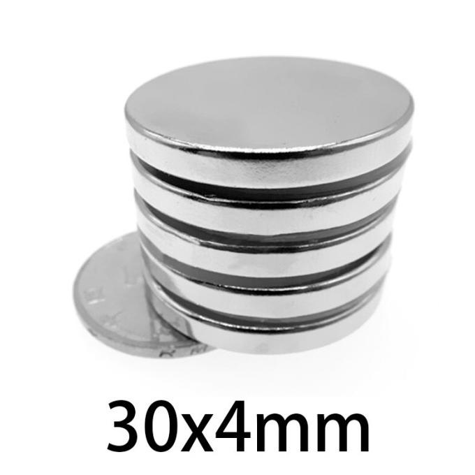 

1-30Pcs 30X4Mm Permanent Ndfeb Magnet 30Mmx4Mm N35 Round Kamjay