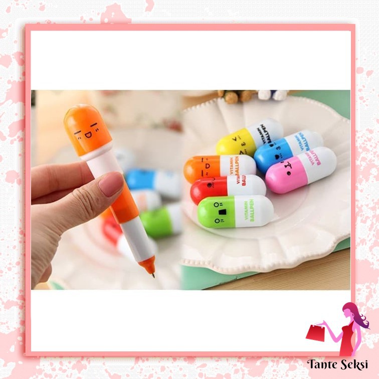 

Ballpoint Karakter Lucu ATK Sekolah Pena Vitamin Pulpen Pen Bolpoin