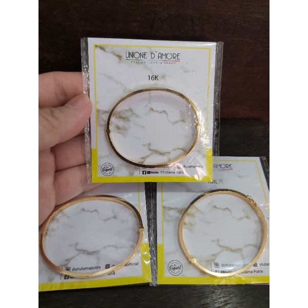 gelang tangan model cartier catir emas asli Kadar 700 | 16k Karat Kuning Gold Fashion Kancing Per ma