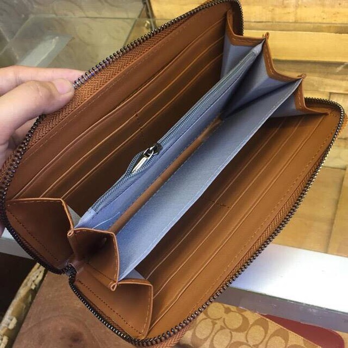 Premium tas dompet wanita cewek coach import zip wallet model sleting