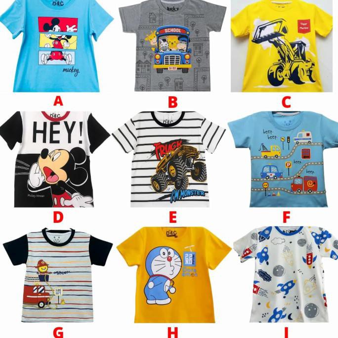 Baju Kaos Atasan Anak Laki Laki Full Print | Kaos Anak Grosir Murah - 1 Tahun