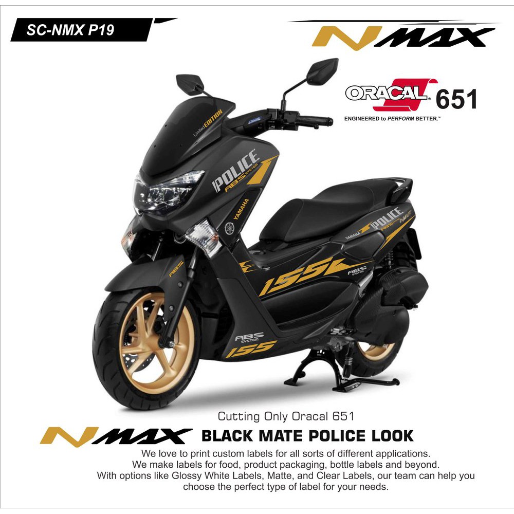 20 Koleski Terbaru Cutting Sticker Nmax  Hitam Doff  2021 