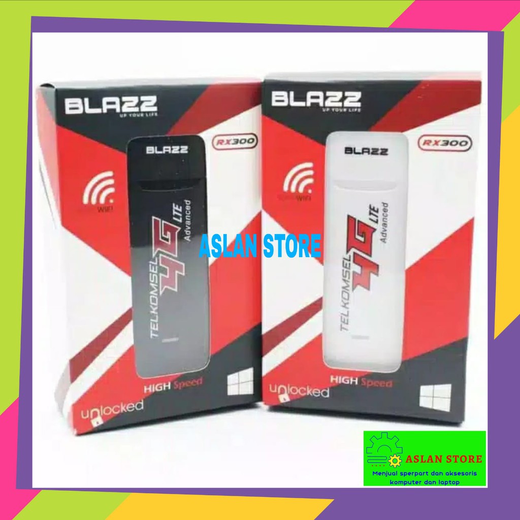 MODEM USB 4G TELKOMSEL BLAZZ RX300 MINI SUPPORT ROUTER TP-Link UNLOCK ALL GSM MURAH hotspot