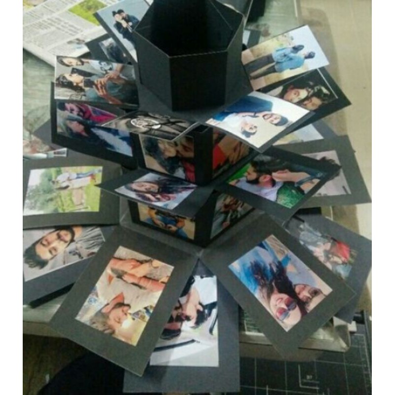 

kado/hadiah spesial explosion unik murah lucu hexagon tower/box tower
