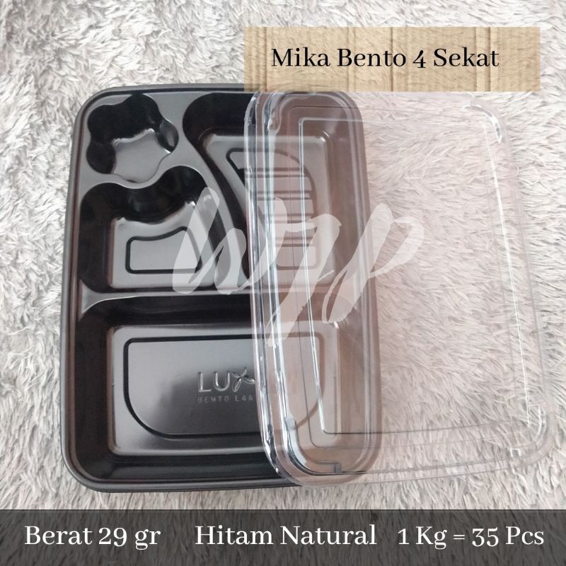 Mika Bento Lux 4 Sekat / Tray Bento / Kotak Makan Bento