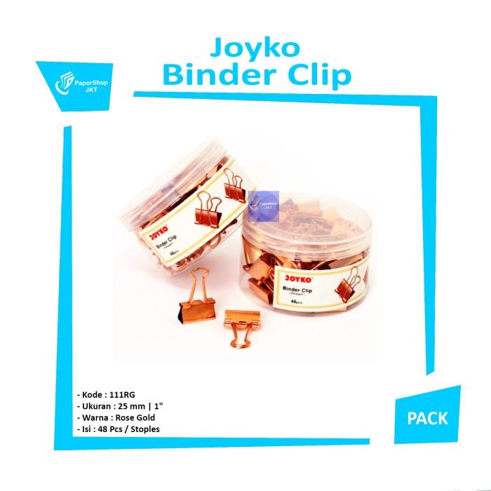 

Klip | Binder Clip Fancy Joyko 111Rg Warna Rose Gold Isi 48 Klip Serbaguna