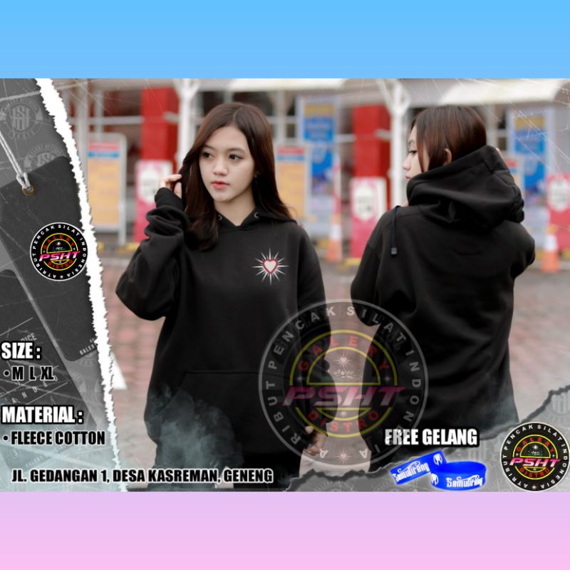 JAKET HOODIE HATI BERSINAR SABLON JAKET PSHT