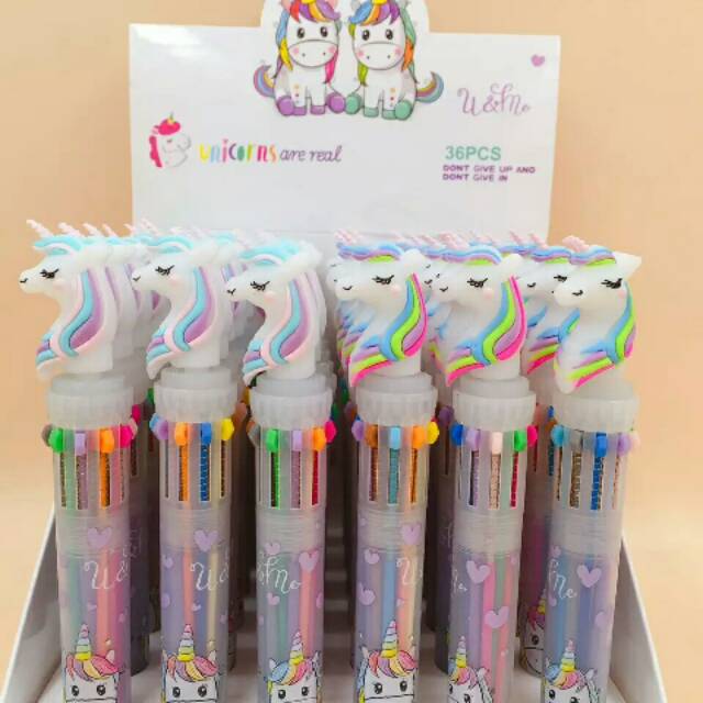 

Unicorn Power 10 Warna, Pulpen Sekolah, pulpen Kantor, Hadiah Alat Tulis, pernak pernik