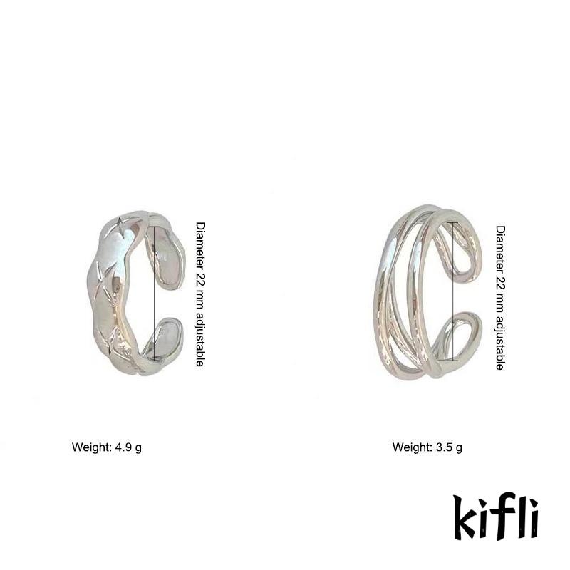 Set Cincin Double Layer Adjustable Desain Niche Untuk Wanita