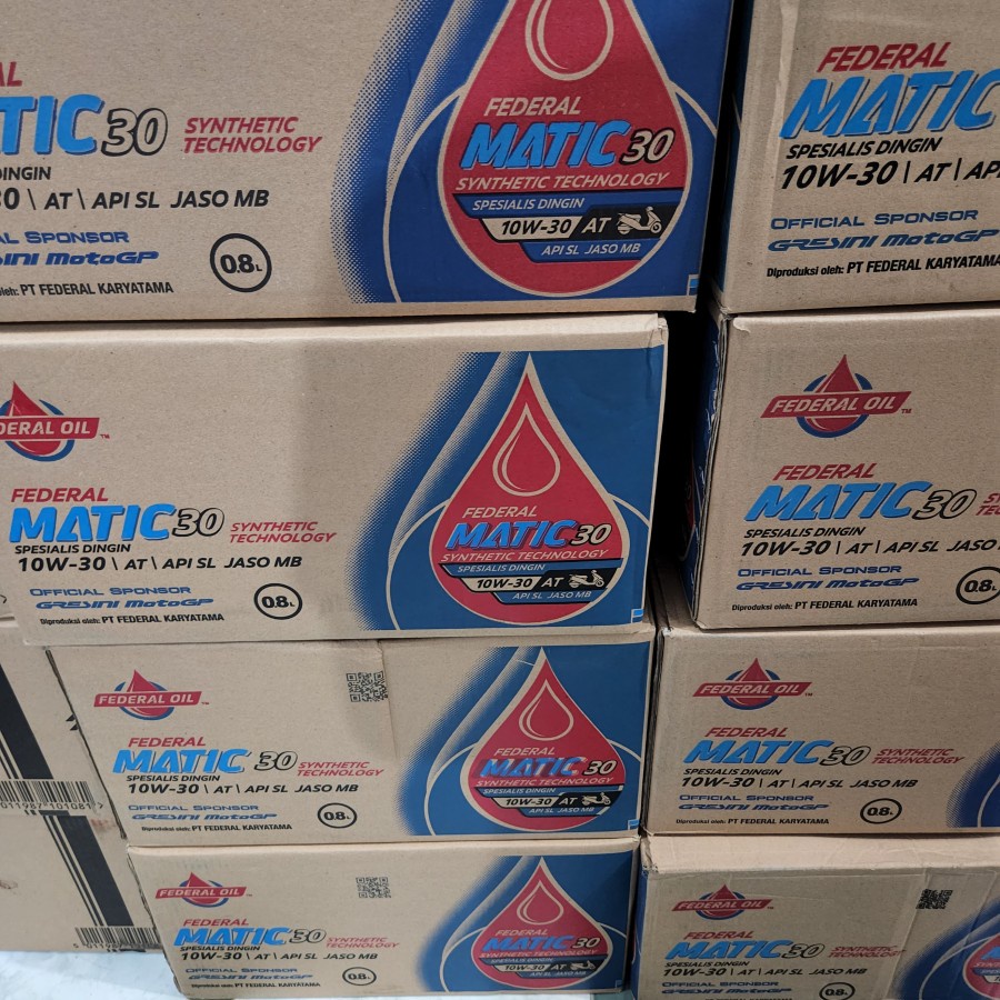 Oli Mesin Federal Matic Oil Matic 10W-30 0.8L 800ml x 24 Botol Perdus