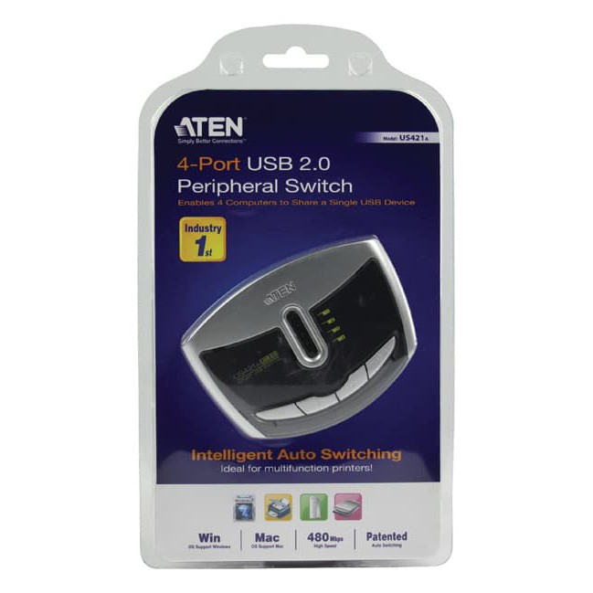 Aten US421A, 4-Port USB 2.0 Peripheral Switch