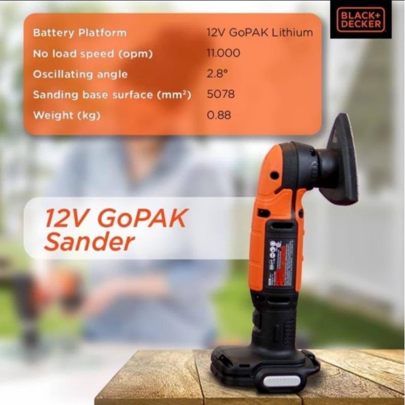 BLACK+DECKER GOPAK 4 TOOL COMBO KIT 4 IN 1 PERKAKAS BDCK123S1S-B1