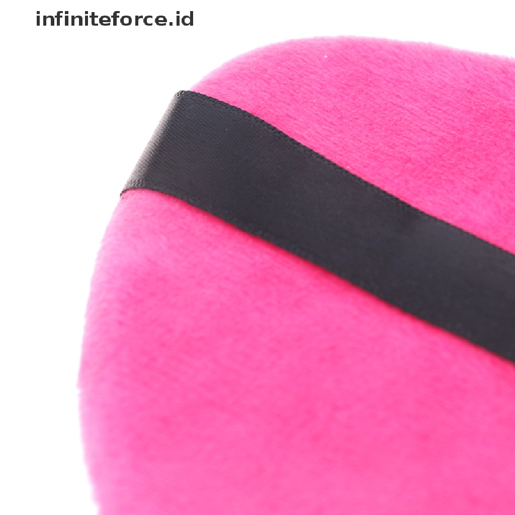 Infiniteforce.id Spons Puff Mini Bentuk Tetesan Air Bahan Katun Satin Velvet Untuk Makeup / Kosmetik Wanita