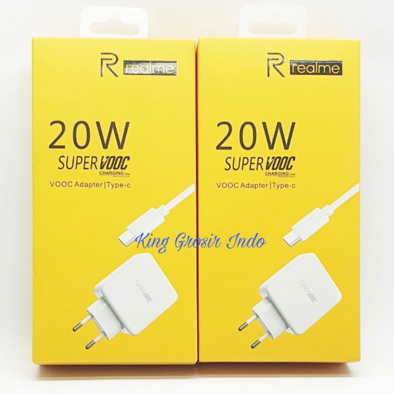 Charger Realme Tipe C ( Super VOOC 20 W / Fast Charging ) Original