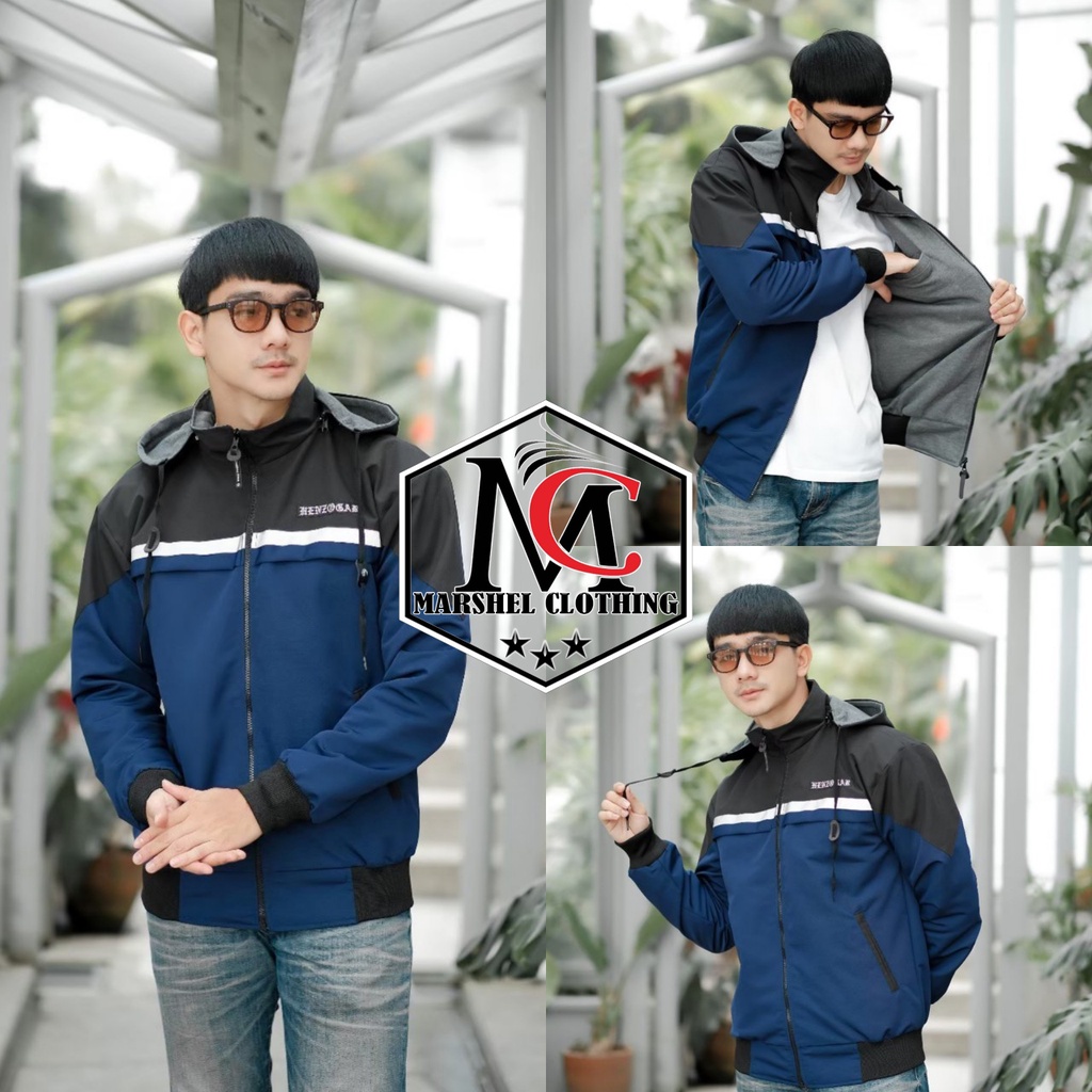 RCL - Jaket Pria Bolak Balik Taslan / Jaket BB Waterproof / Jaket Motor / Jaket Murah HGR