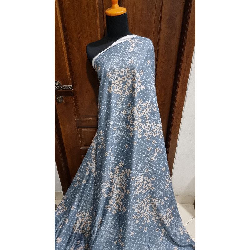 Kain Rayon Viscose Bunga Batik Serian