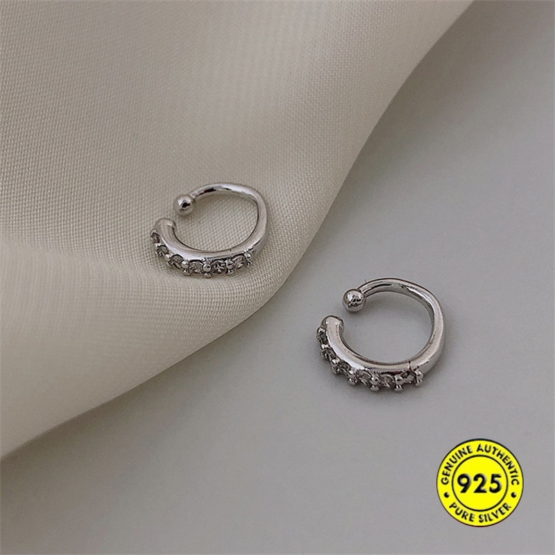 Anting Klip Bahan S925 Silver Untuk Wanita