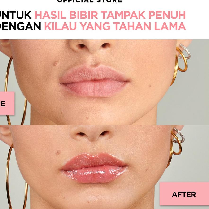 LOreal Paris Brilliant Signature Plump-In-Gloss Bibir Plump & Lembap - Loreal Makeup Lipstik ,.