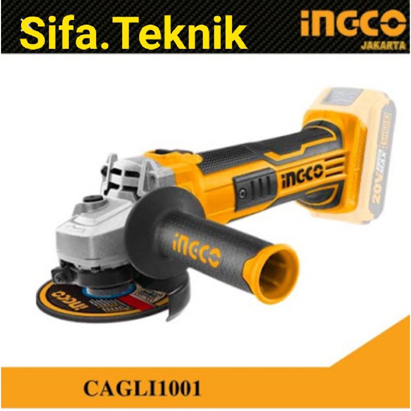 CAGLI1001 GERINDA GRINDA TANGAN BATERAI CORDLESS BATERAI ANGLE GRINDER INGCO