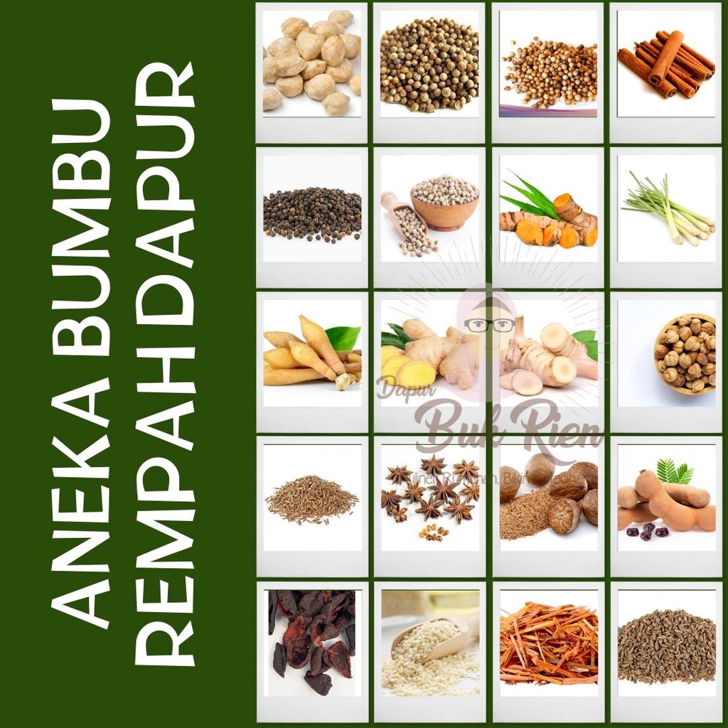 

Aneka Bumbu Dapur Utuh / Bumbu Masak Rempah [Bekasi] - Sereh / Kemiri / Jahe / Kayu Manis / Kencur / Kunyit / Lada Hitam / Lada Putih / Lengkuas / Temu Kunci / Cengkeh / Adas Manis / Asam Jawa / Kandis / Pala / Wijen / Bunga Lawang / Jinten / Secang