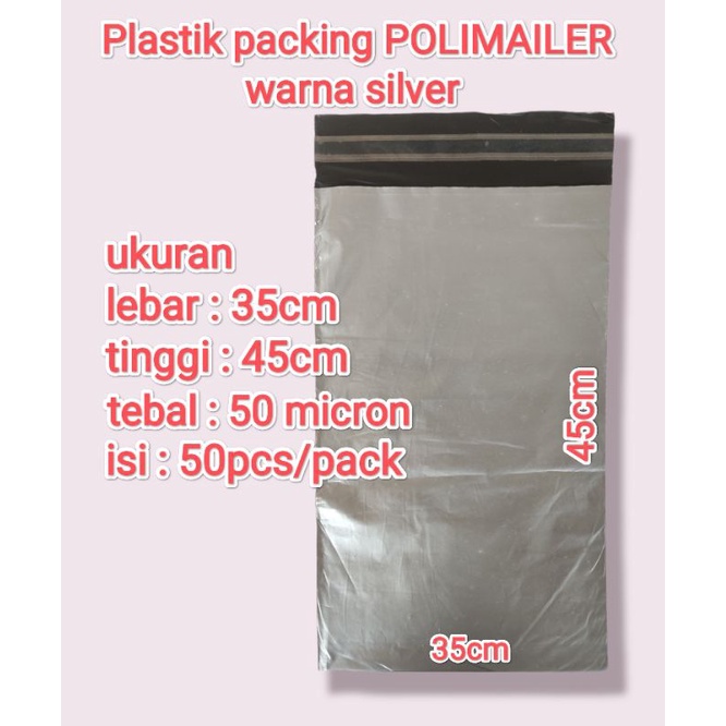 

Polymailer silver ukuran 35x45/ plastik packing