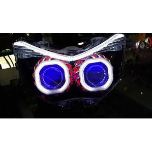 projie hid yamaha nmax projector hid reflektor yamaha nmax lampu projie headlamp with list drl alis