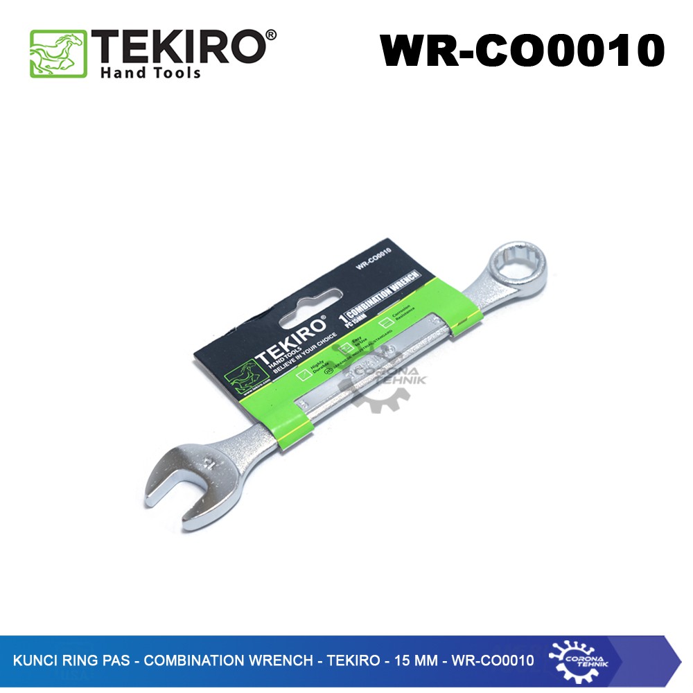 WR-CO0010 - Kunci Ring Pas - Combination Wrench - Tekiro - 15 mm