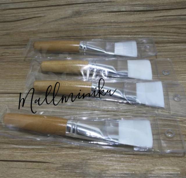 Kuas Masker Gagang Kayu - Kuas Masker Badan 14Cm