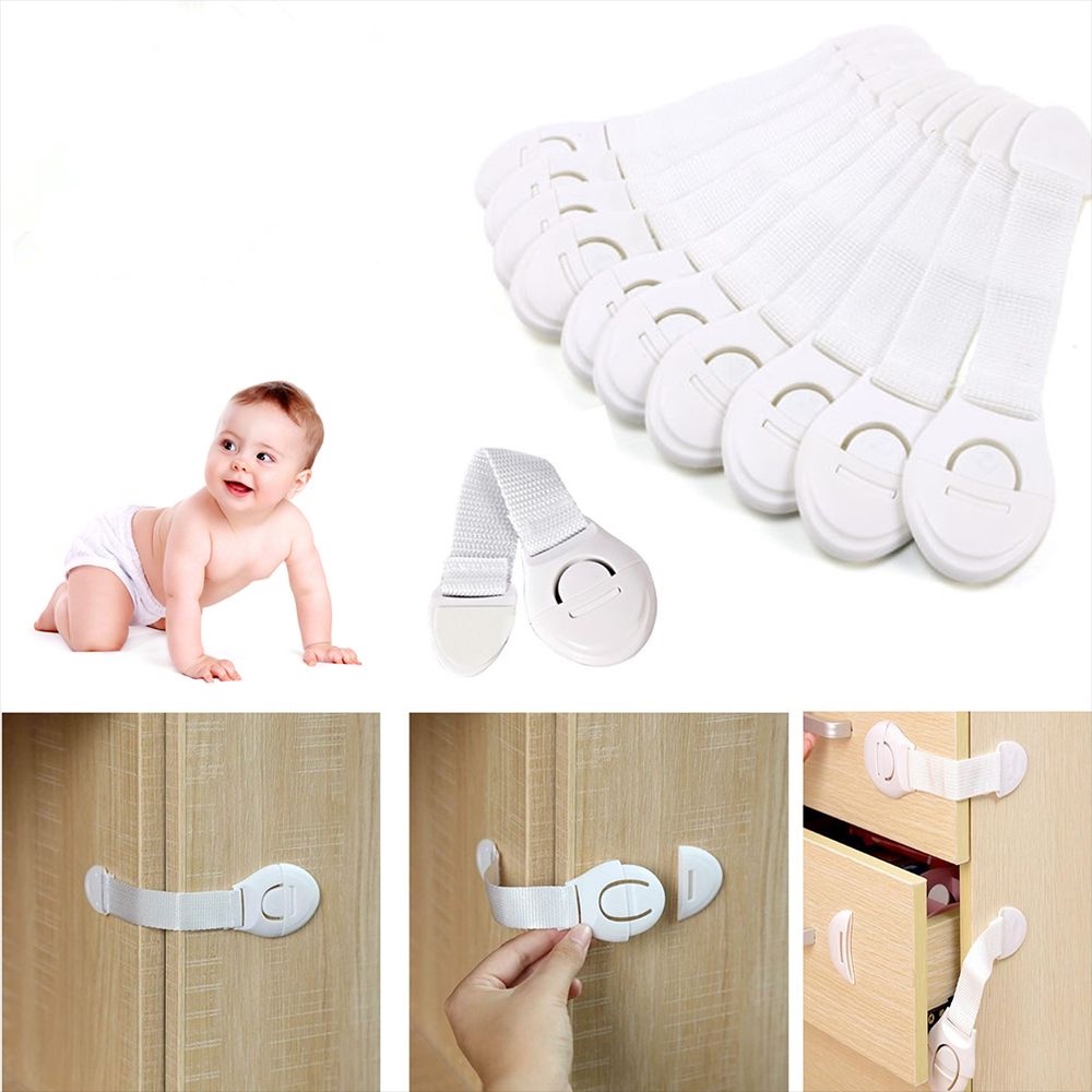 Pineapple 10PCS Baby Safety Locks Pelindung Pengaman Lemari Cabinet Locks Straps