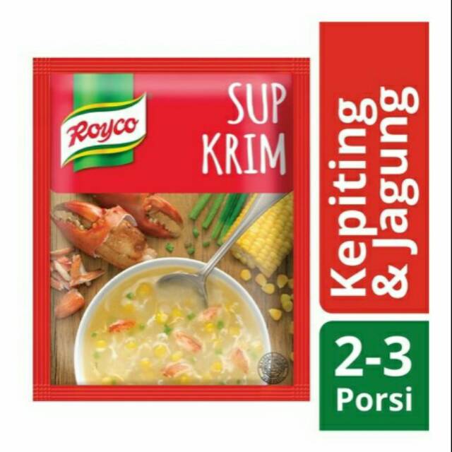 

Royco sup kepiting dan jagung 44g