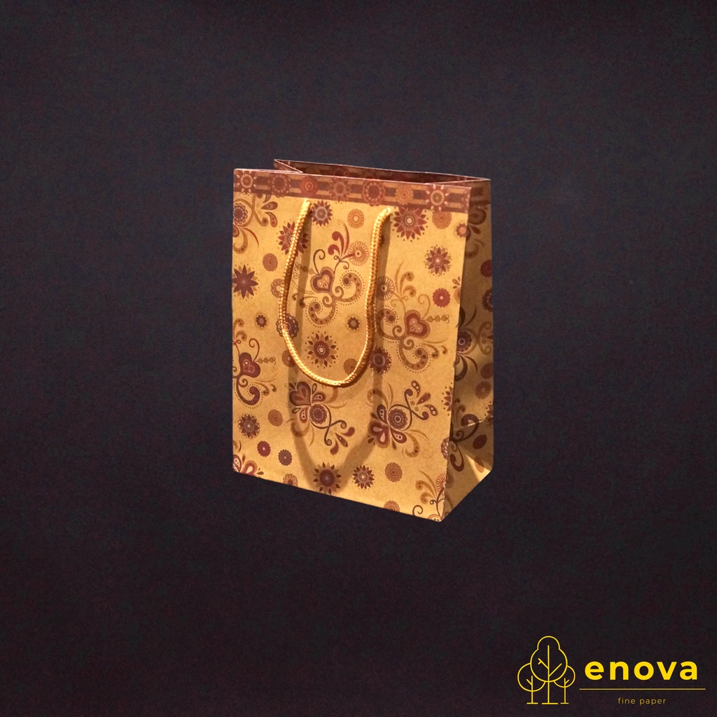 

Craft Paper Shopping Bag / Gift Bag Hampers Batik Vertical 20x16cm