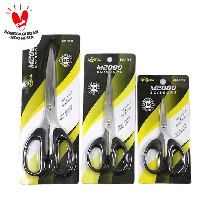

3pc Gunting Kertas Set Kecil/ Sedang/ Besar Label Warna Random
