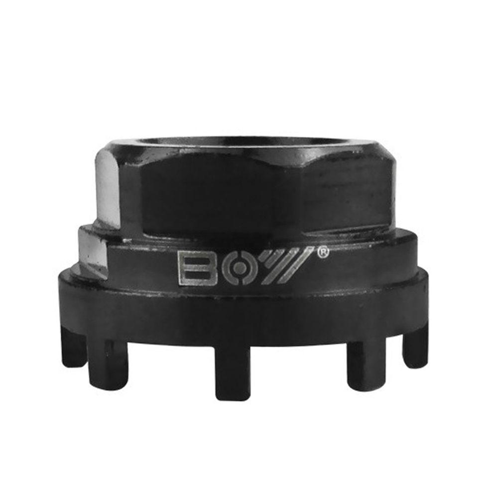 Lanfy Pembuka Engkol Sepeda 1PC Hitam Axis Sleeve 8tak Cartridge Baja Karbon Bagian Sepeda Crank Extractor