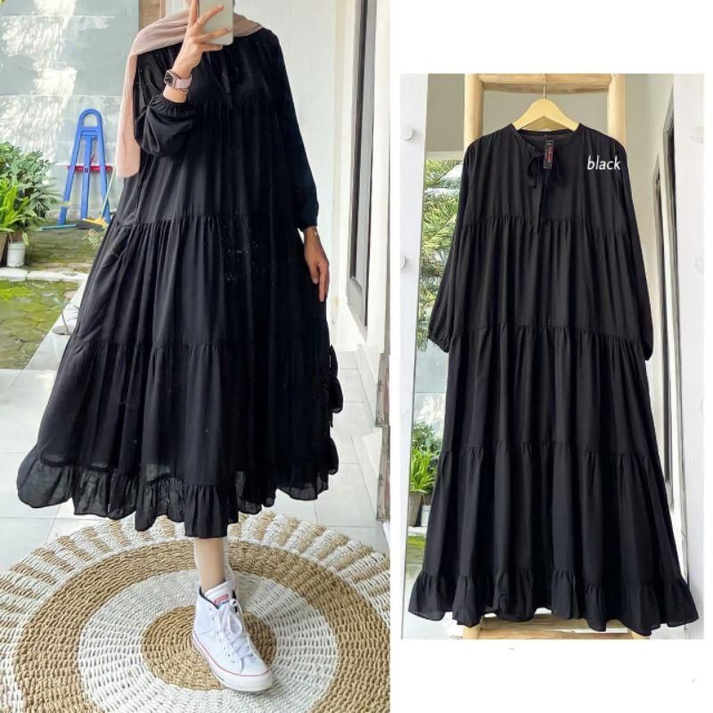 Sojin midi dress rample susun LD 110 premium quality