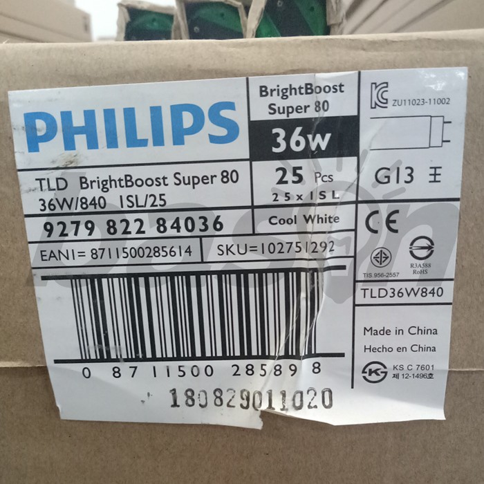 PHILIPS TL-D 36W Super BrightBoost - 120cm - 2700K / 3000K / 4000K / 6500K - KHUSUS OJOL