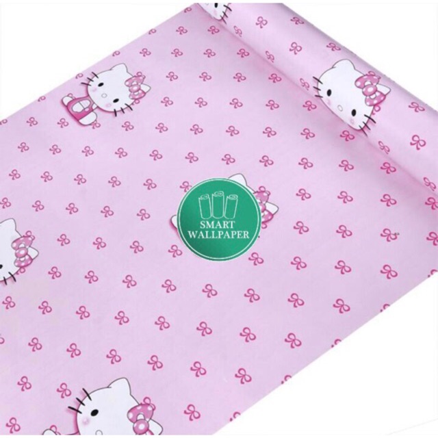 Hello Kitty Ribbon Wallpaper 45cm x 10m Shopee Indonesia