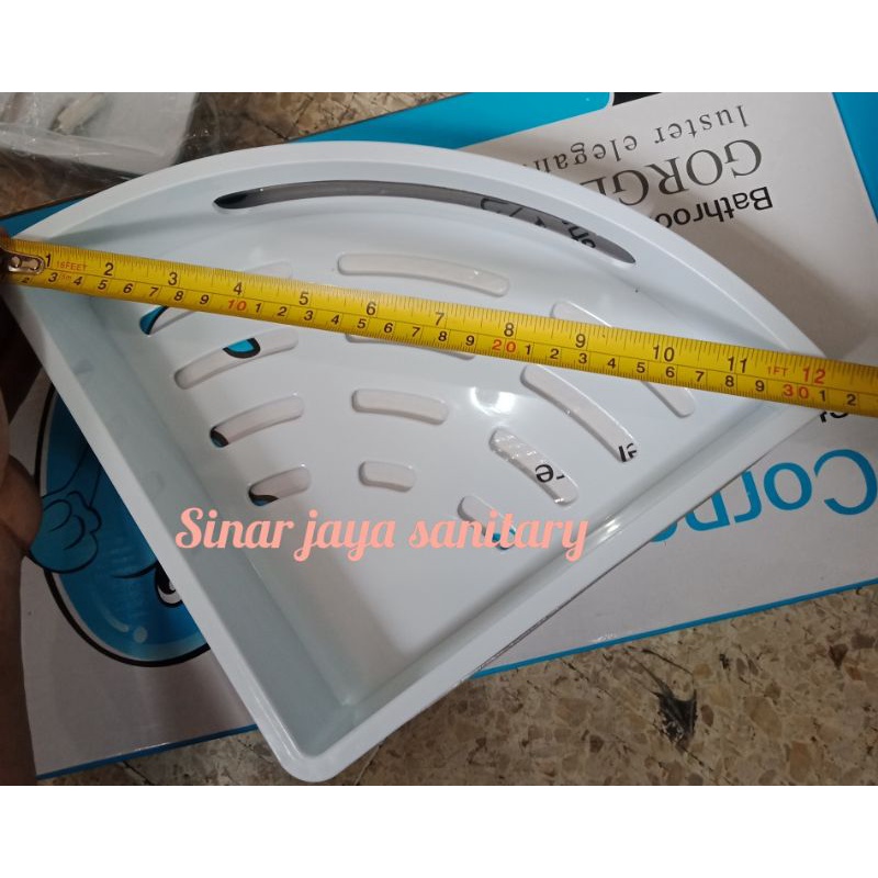 Tempat sabun sudut dinding stainless / Rak sabun dinding