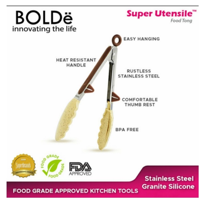 BOLDe Super Utensil Food Tong 12&quot; / Capitan BOLDe 12&quot;