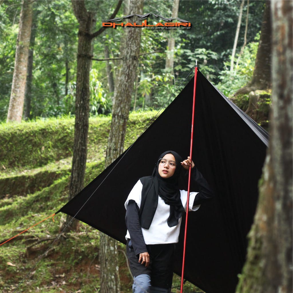 (COD) Dhaulagiri Awning Pole 200 cm/Tiang Tenda kemping/tiang flesit/tiang flysheet/tiang bivak set/tiang tenda darurat