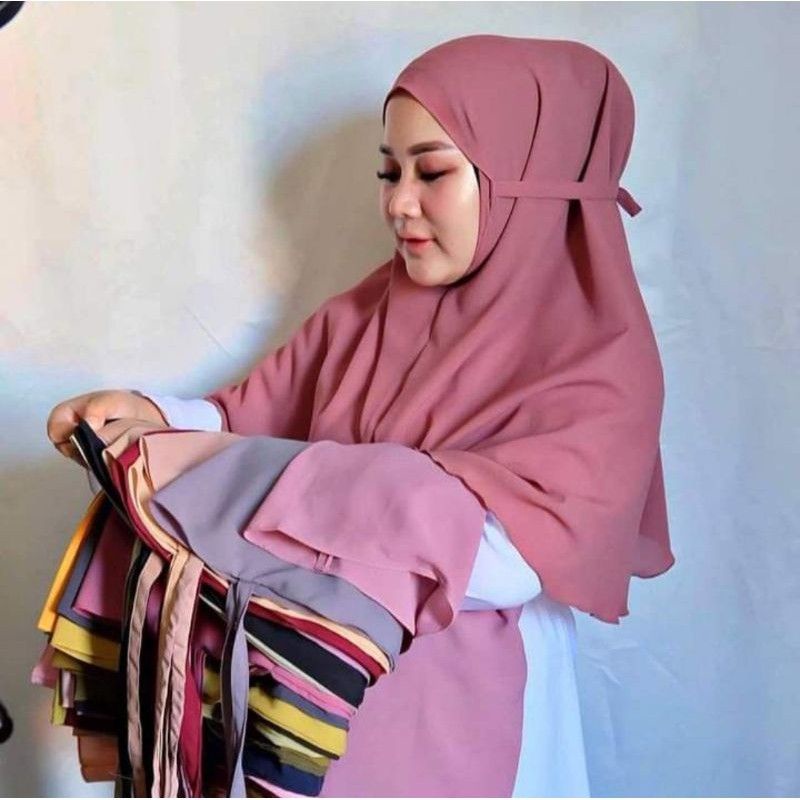 jilbab instan bergo maryam ukuran M fit to L jilbab instan tali diamond