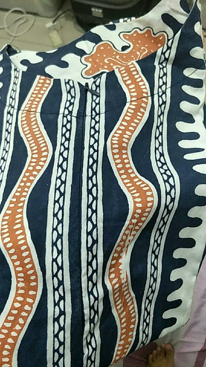 M-l-xl-xxl Tunik Batik Wanita Shibori Seragam Batik Murah Atasan Baju Batik Wanita Asli Pekalongan