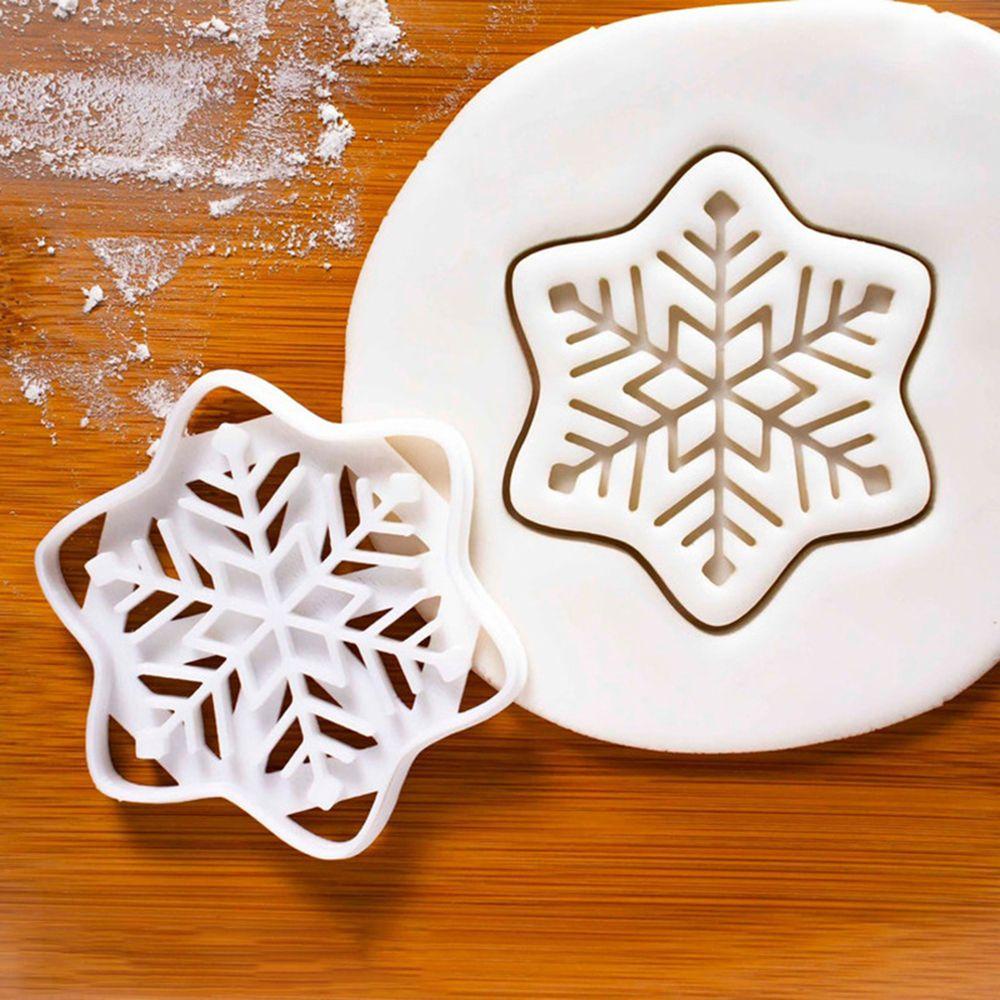 Top 4pcs Cetakan Kue Kering Embosser Coklat Biskuit Cap Baking Fondant Natal Snowflake