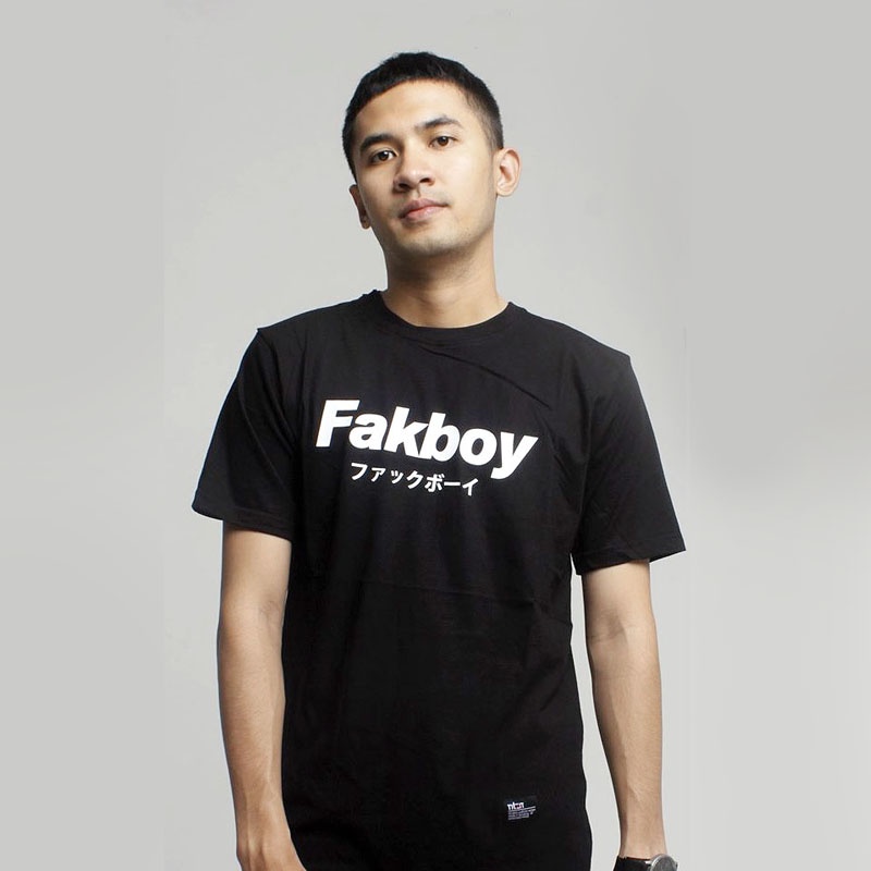 Kaos Distro FAKBOY Jepang Cotton Lengan Pendek Unisex M-L-XL