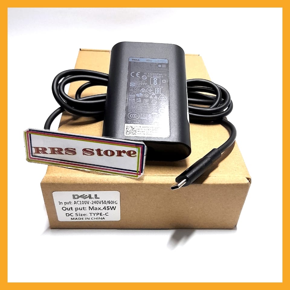 Adaptor charger laptop dell  Baru Asli 65W Tipe C Adaptor Ac Latitude UNTUK Dell Latitude 5290 5290 2in1 5480 5490 5491 5495 7490 Dell Latitude 5490 5590 5290-2in1 7390-2in1