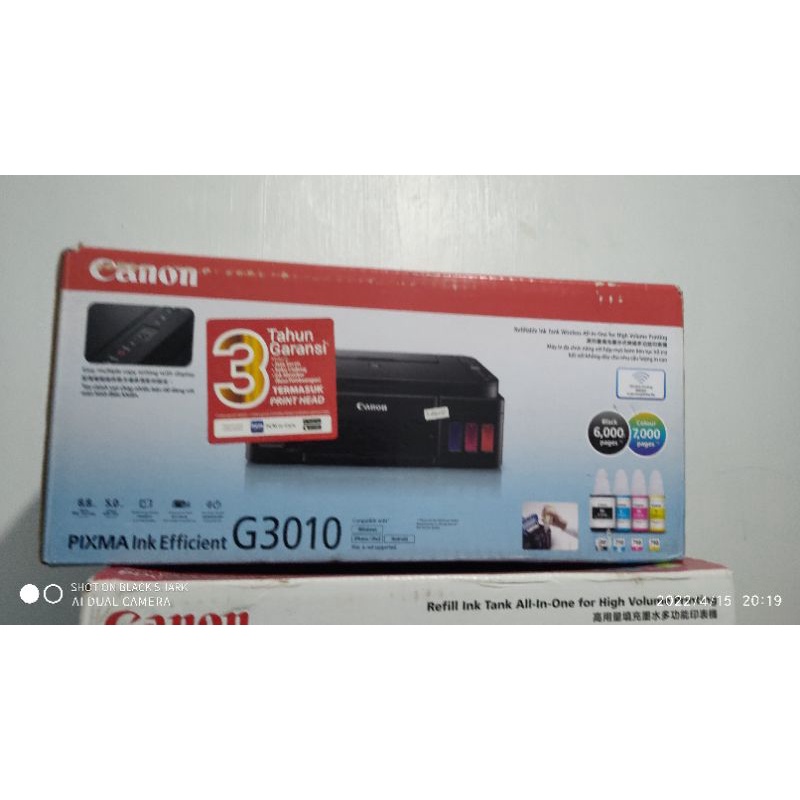 Printer Canon G3010 infus pabrik Print copy scan wifi